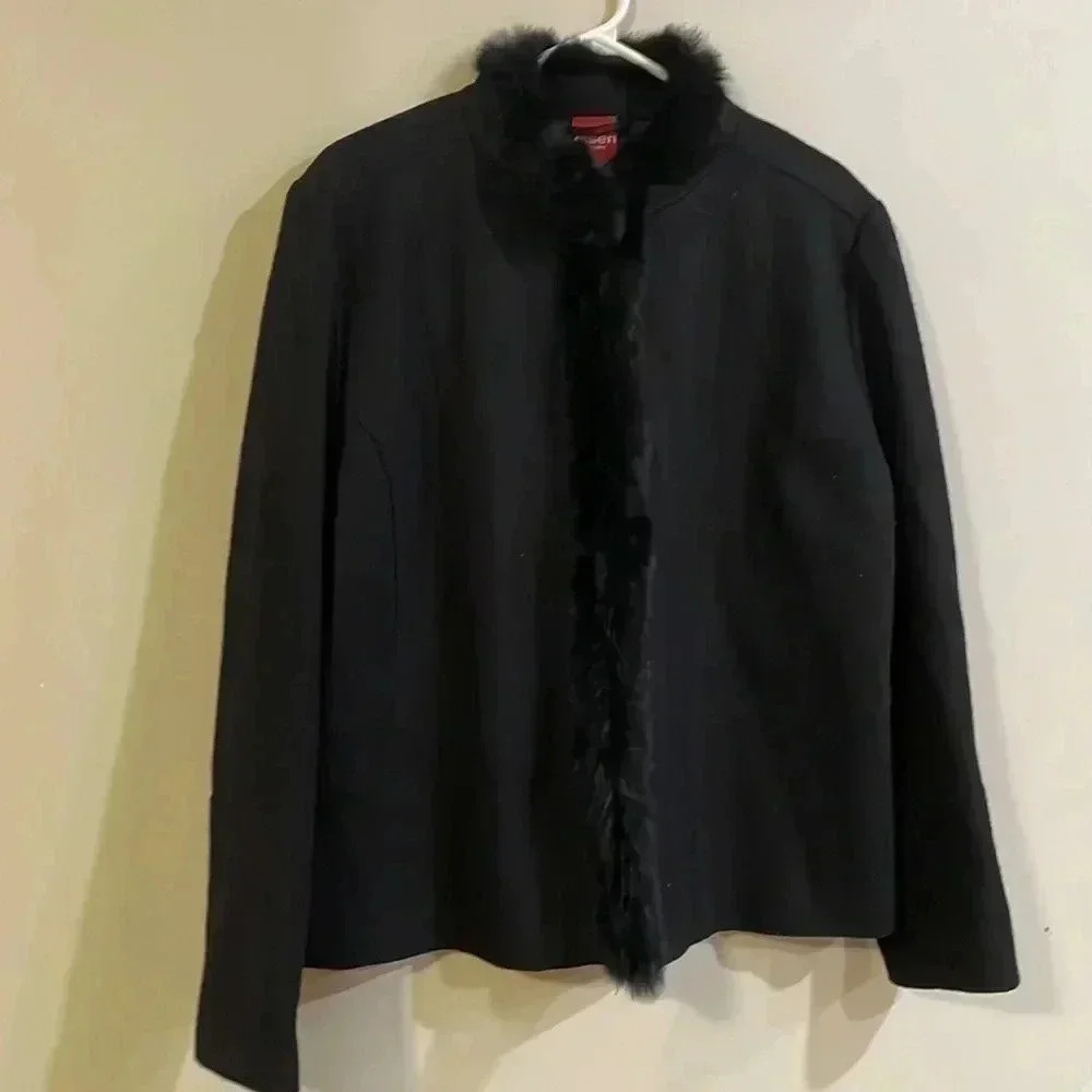 EUC [14P]Olsen Europe 90% Wool Blend Hook Closure Blazer  Coat